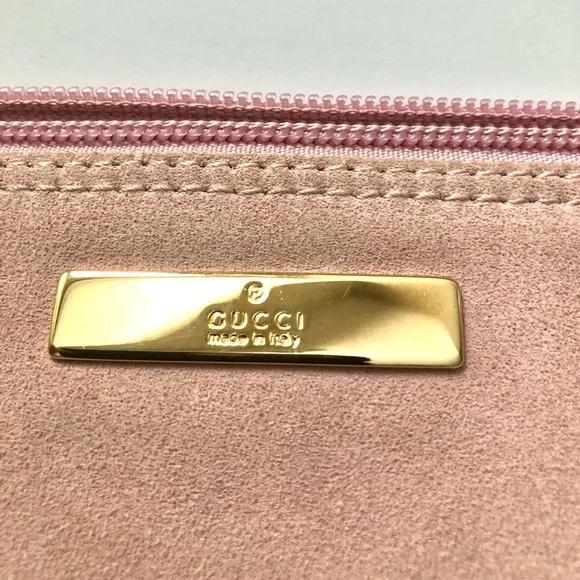Auth GUCCI pink suede purse - Picture 4 of 12